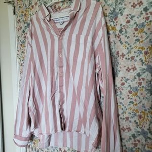 XXL Pink Old Navy Candy Striper Button Down